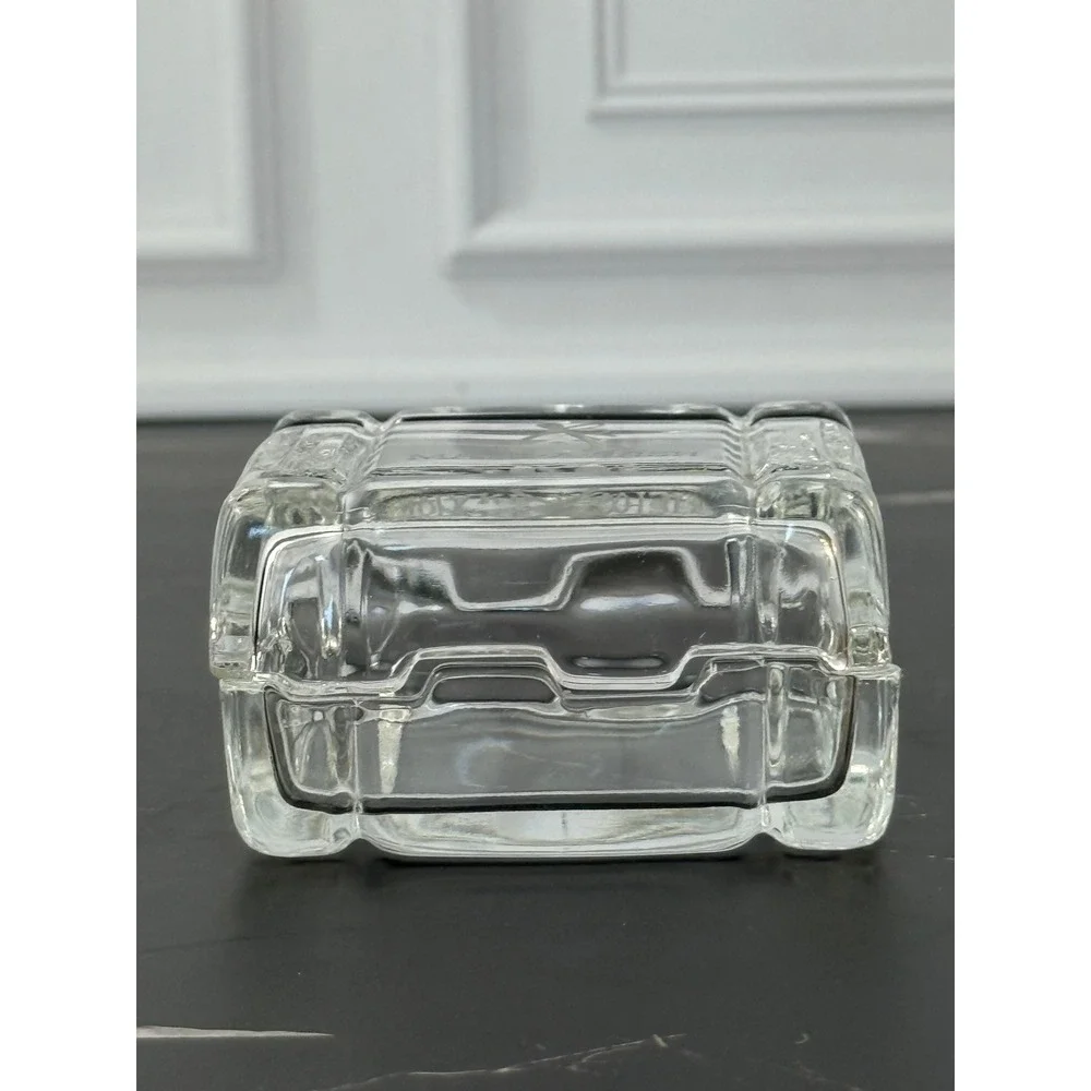 Make-A-Wish Lidded Crystal Trinket Box 2 3/4